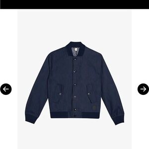 TED BAKER LONDON 
Conham Denim Cotton-Blend Bomber Jacket size 3